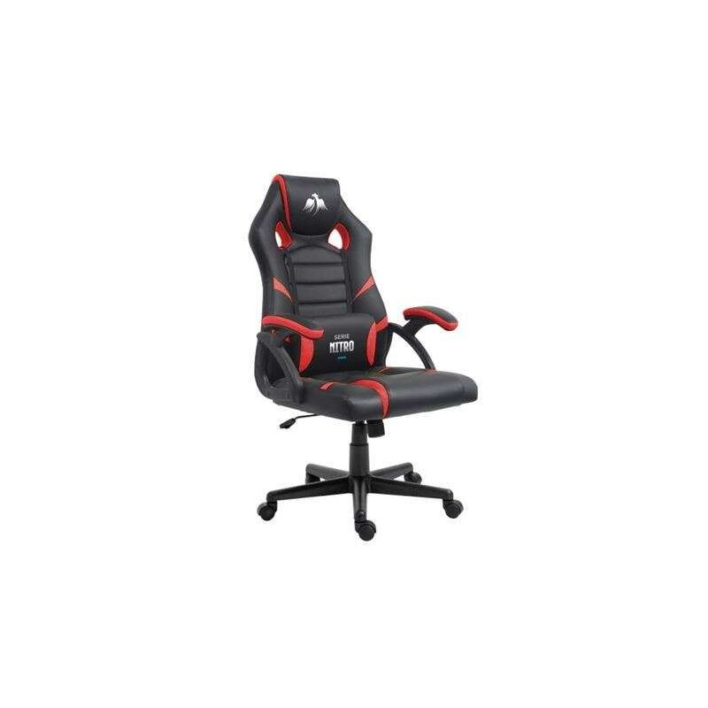 Sedia gaming Cromad Nitro Altezza regolabile  Cuscino lombare   Nero/Rosso