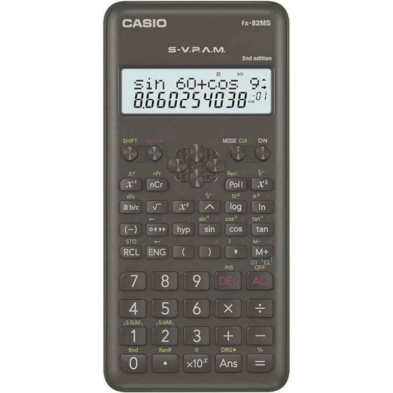 Calcolatrice Scientifica Casio FX-82MS 2a Ed. - Alimentazione: 1 Batteria AA