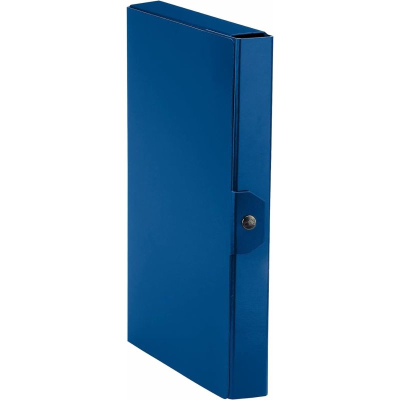 Esselte C24 EUROBOX Cartella per Progetti - 25 x 35 cm - Dorso 4 cm - Blu - Confezione da 1