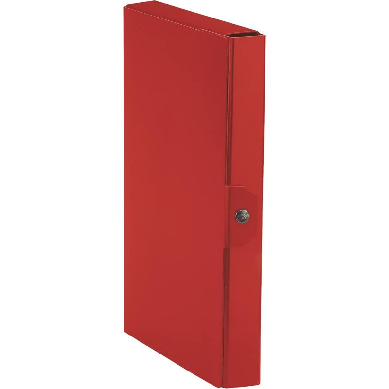 Esselte C24 EUROBOX Cartella per Progetti - 25 x 35 cm - Dorso 4 cm -  Rosso - Confezione da 1