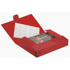 Esselte C24 EUROBOX Cartella per Progetti - 25 x 35 cm - Dorso 4 cm -  Rosso - Confezione da 1