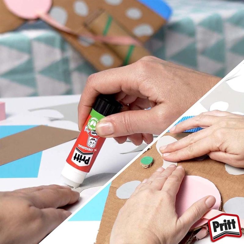 Pritt Colla Stick Originale 22 g, Confezione 12 Pezzi, Adesivo per Carta e Cartoncino Senza Solventi e PVC, Formula con 90% di Materiale Naturale, Lavabile dai Tessuti a 20 °C, Applicazione e Tempo di Asciugatura che Consente il Riposizionamento - 3