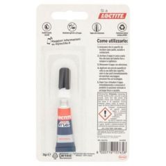 Loctite Super Glue-3 Colla Trasparente Istantanea Originale 3gr - Tappo Anti-intasamento