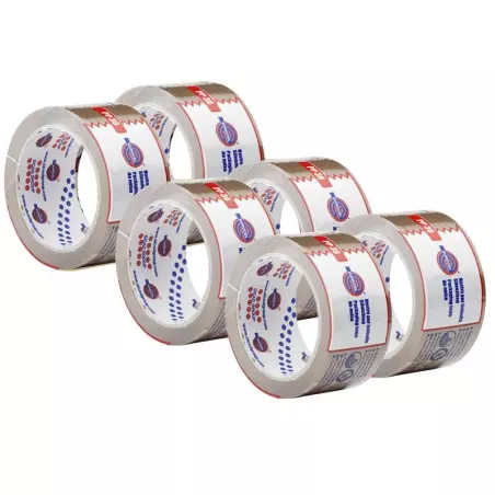 Nastro da Imballo Eurocel PP2536 per Uso Commerciale Avana 50 mm x 66 m Confezione da 6 Rotoli