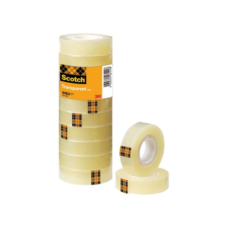 Nastro Adesivo Trasparente 15 mm x 33 metri Pack 10