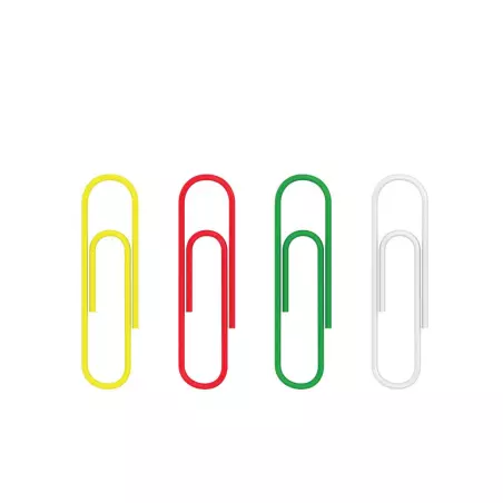 Clip rivestite in vinile 200 pz Erichkrause - Alta resistenza e durata - Resistente alla corrosione - Colori Assortiti