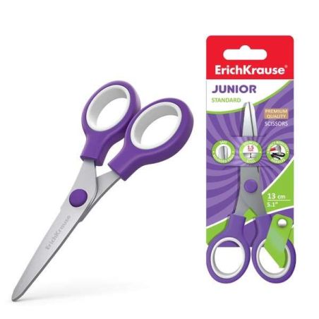 Forbici junior standard Erichkrause - Lame in acciaio inox - Resistenti alla corrosione - Colori assortiti