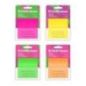 Post-it per Appunti adesivi in plastica ErichKrause Neon, 75X75 mm, 50 fogli, assortiti