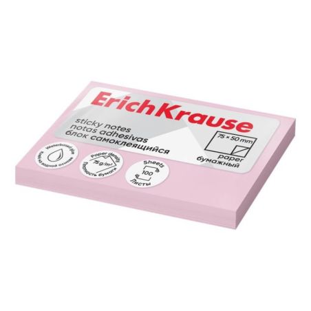 Post-it per Appunti ErichKrause 50х75 mm, 100 fogli, Rosa