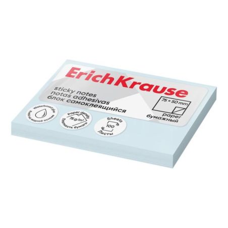 Post-it per Appunti ErichKrause 50х75 mm, 100 fogli, Blu