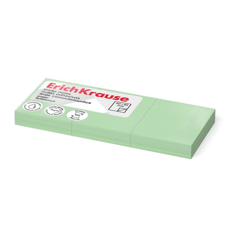 Post-it per Appunti ErichKrause 50х40 mm, 300 fogli, Verde