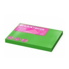 Post it - Sticky notes ErichKrause 100х75 mm, 100 fogli, Verde Fluo