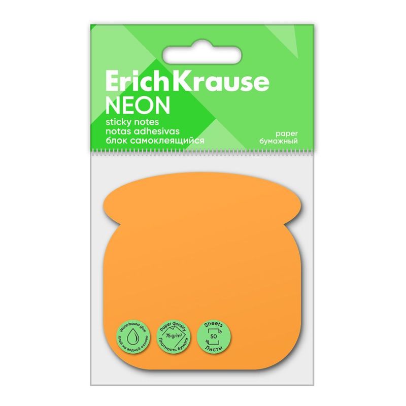 Post-it ErichKrause Neon, Telefono, 50 fogli, Arancione