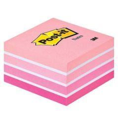 Post it Super Sticky Cubo da 450 Foglietti Adesivi 76 mm x 76 mm Multicolore Rosa Bianco