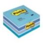 Post it Super Sticky Cubo da 450 Foglietti Adesivi 76 mm x 76 mm Multicolore Azzurro Bianco