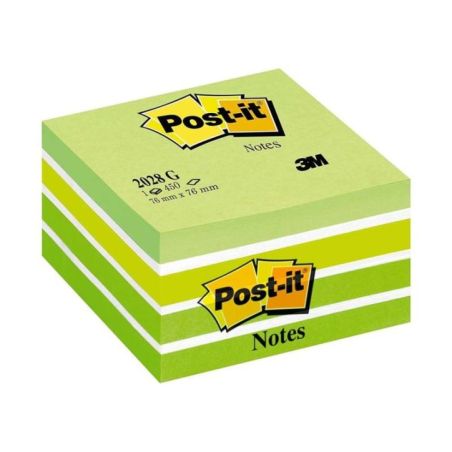 Post it Super Sticky Cubo da 450 Foglietti Adesivi 76 mm x 76 mm Multicolore Verde  Giallo  Blu  Viola