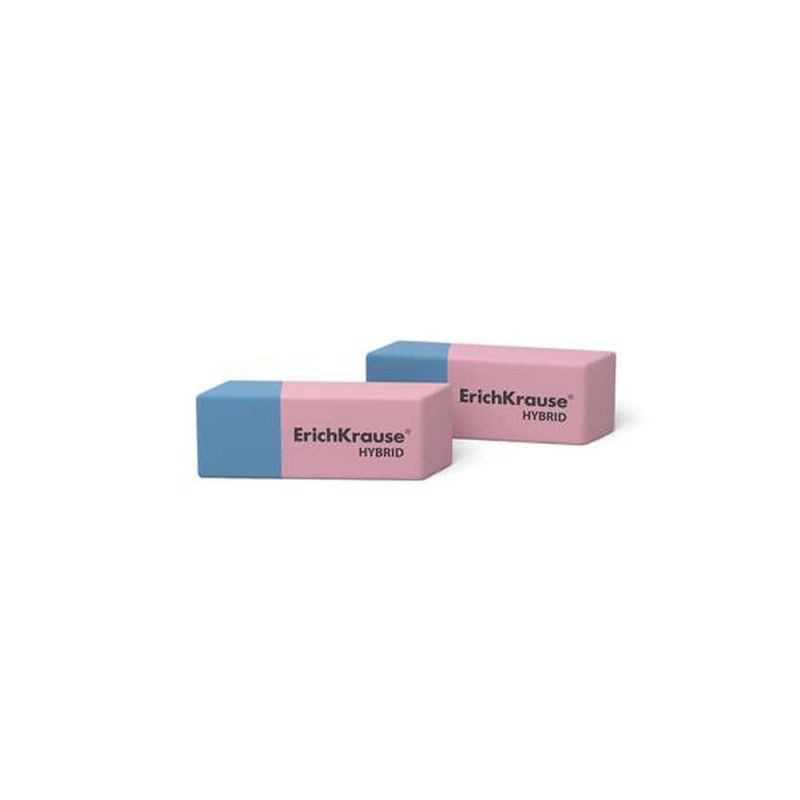 Gomma bifacciale ibrida Erichkrause - Diversi gradi di durezza -  Colore rosa e blu