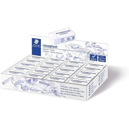 Staedtler Rasoplast 526 B40 Gomma - Gomme di alta qualità - Scarti minimi - Colore bianco