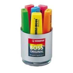 Evidenziatore Stabilo Boss Original Confezione da 6 Colore Giallo Blu Verde Rosso Arancio Rosa