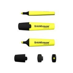 Evidenziatore fluorescente Erichkrause Visioline V-12 - Punta smussata - Inchiostro a base d'acqua - Colore giallo