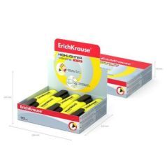 Evidenziatore fluorescente Erichkrause Visioline V-12 - Punta smussata - Inchiostro a base d'acqua - Colore giallo