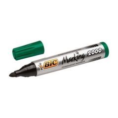 BIC Marking 2000 Pennarelli Indelebili Colore Verde Punta Tonda (1.7 mm) Confezione da 12 Marcatori