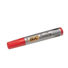 BIC Marking 2000 Pennarelli Indelebili Colore Rosso Punta Tonda (1.7 mm) Confezione da 12 Marcatori