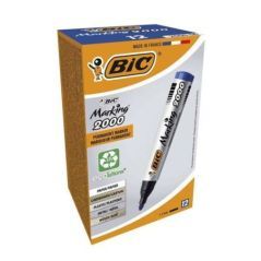 BIC Marking 2000 Pennarelli Indelebili Colore Blu Punta Tonda (1.7 mm) Confezione da 12 Marcatori