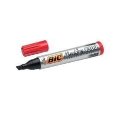 BIC Marking 2300 Pennarello Permanente Colore Rosso Punta Resistente 3.7 5.5 mm Confezione da 12 Marcatori