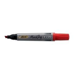 BIC Marking 2300 Pennarello Permanente Colore Rosso Punta Resistente 3.7 5.5 mm Confezione da 12 Marcatori