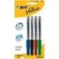 Bic Velleda 1741 Confezione da 4 Pennarelli per Lavagna - Punta Media - Linea 1,4 mm - Colori Assortiti