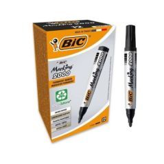 BIC Marking 2000 Pennarelli Indelebili Colore Nero Punta Tonda (1.7 mm) Confezione da 12 Marcatori