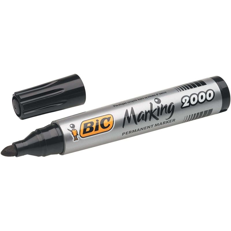 Pennarello Indelebile Bic Marking 2000 Ecolutions -Asciugatura Rapida - Colore Nero