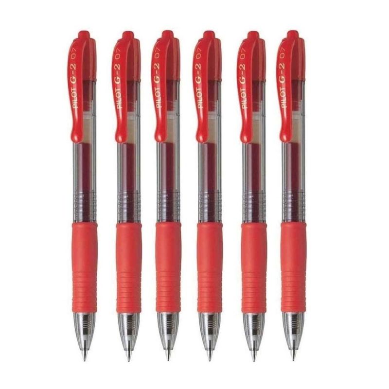 Pilot G 2 Penna Roller a Inchiostro Gel a Scatto Confezione da 12 Penne Colore Rosso