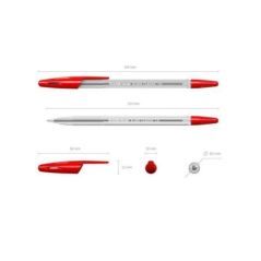 50 Penne a sfera Erichkrause R-301 Classic Stick 1.0  Punta da 1,0 mm - asciugatura rapida -  Rosso