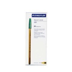 Staedtler Noris Stick Verde Penna a Sfera, 1 mm, Confezione da 20 penne