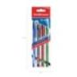 Set di 4 penne a inchiostro gel ErichKrause R-301 Gel Stick Original 0,5, colore inchiostro: blu, nero, rosso, verde