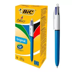 Penna a Scatto Bic 4 Colori Original Confezione da 12 penne