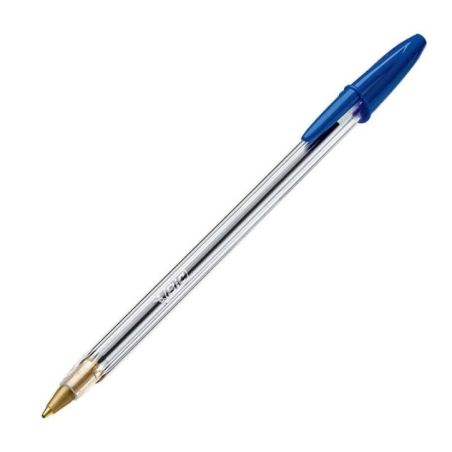 BIC Penne Blu a Sfera, Cristal Original, Punta Media, 1 mm, Confezione da 50 Penne