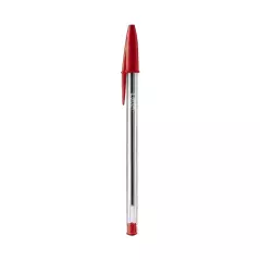 BIC Penne Rosso a Sfera, Cristal Original, Punta Media, 1 mm, Confezione da 50 Penne