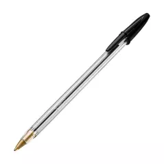 BIC Penne Nero a Sfera, Cristal Original, Punta Media, 1 mm, Confezione da 50 Penne