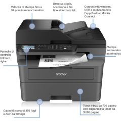 Stampante Brother MFC-L2800DW SN E83141A6N530999