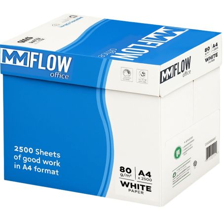 Carta A4 80 gr MM FLOW Office Bianca - Bancale 120 Risme
