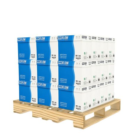 Carta A4 80 gr MM FLOW Office Bianca per Uffici - Bancale 180 Risme