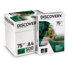Carta A4 75 gr Discovery Navigator - 240 Risme Per Stampante, Ufficio, Fotocopie, Multiuso - Bianca
