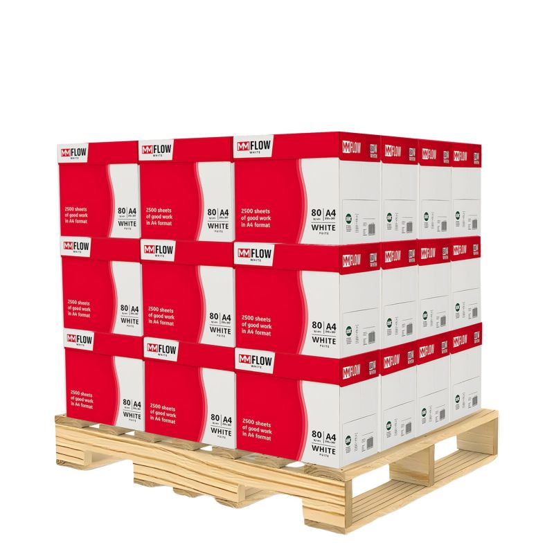 Carta A4 80 gr MM FLOW EXCELLENT Bianca - Bancale 180 Risme