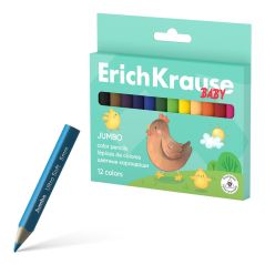 12 Matite Colorate Triangolari ErichKrause Baby Jumbo