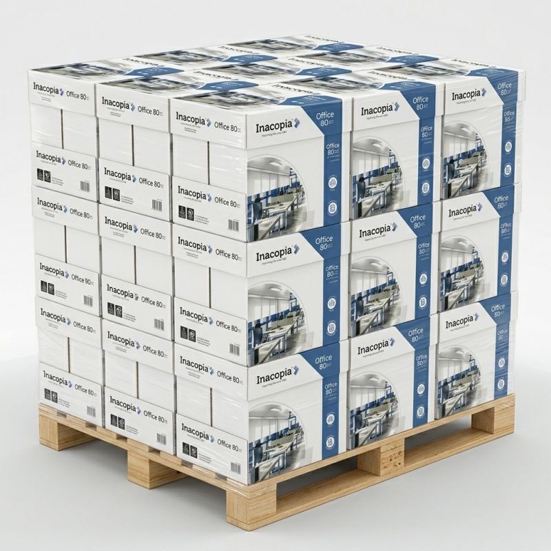 Carta Inacopia A4 80gr - Bancale 180 risme per fotocopie e stampe professionali Carta Inacopia A4 80gr - Bancale 180 risme per fotocopie e stampe professionali