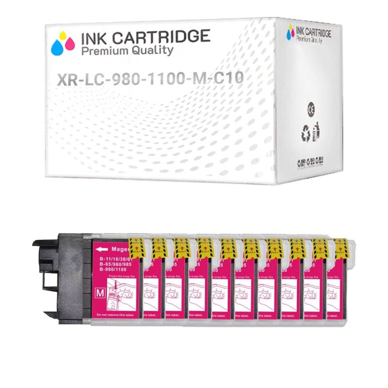 Cartucce Brother LC-980M LC-1100 Magenta Compatibile KIT 10