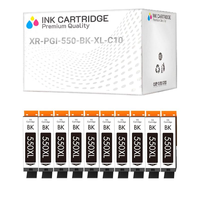 Cartucce Canon PGI550-BK-XL 6431B001 Nera Compatibile KIT 10